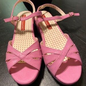 BAIT pink wedge sandals - 7.5